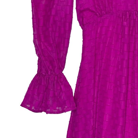 Love By Design Pink V Neck Long Sleeve Maxi Dress NEW | S - Picture 5 of 9